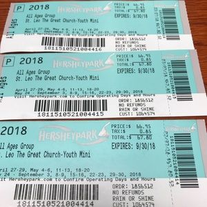 Hersheypark All Age Group ticket. Valid till 9/30